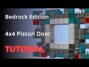 Minecraft Bedrock 4x4 Piston Door TUTORIAL!!!