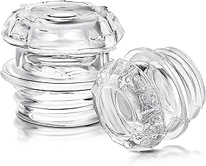 2 Pcs Coffee Percolator Glass Top Replacement Transparent Glass Filter Knob Top for Coffee Pot Filter Parts, Espresso Machine Parts and Accessories(1.37 x 1.14 Inch)