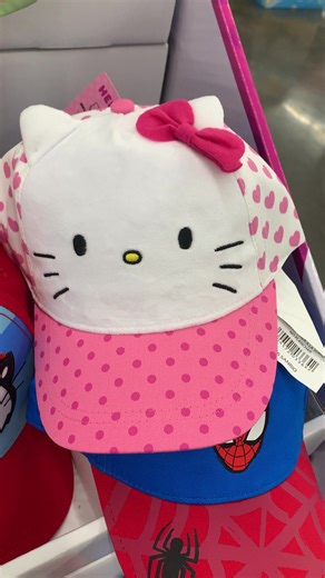 Gorras infantiles de Hello Kitty ✨ Kuromi ✨ Sam’s Club ✨ 💖 #hellokitty #kuromi #pink #purple #samsclub
