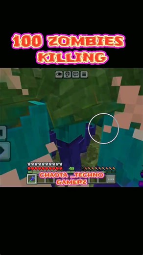 100 zombie killed #minecraft #minecraftmeme