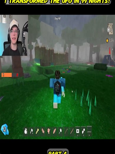 Transformación del UFO en 99 noches en Roblox