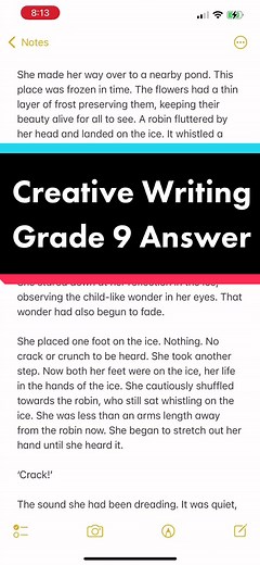 Grade 9 Creative Writing Answer Key - English Poem Analysis