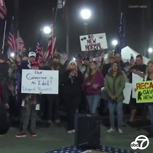 60K views · 1.4K reactions | "We are Americans, and they will never take our rights away!" Dozens gathered at the Huntington Beach Pier to protest Saturday as a 10 p.m. curfew, implemented due to a surge in COVID cases, took effect for most of California. Police say they did not issue citations for curfew violations: https://abc7.la/3lZiDmo | ABC7 | Facebook