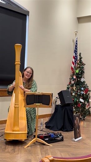 North Manchester Public Library on Instagram: "Missed our Holiday Harp Concert with Anna Hagen, Harpist? Enjoy this short clip of Jingle Bells to get a taste of the festive magic we got to enjoy!"