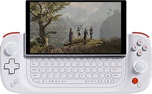 AYA NEO Slide - Handheld Gaming PC with Sliding Screen, Full QWERTY Keyboard, 6" 1080P IPS Display, AMD Ryzen 7 7840U, 32GB RAM & 2TB SSD, WiFi 6E Sunrise White