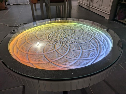 Dune Weaver Table. Kinetic Table With Leds and Sand - Etsy