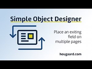 Place an existing field on multiple pages with the Simple Object Designer in Business Central