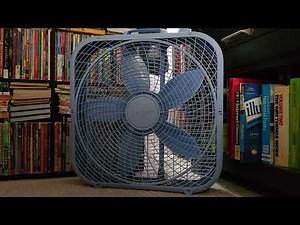 Cool box fan blue runing on all speeds.