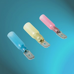 [Hot Item] Red Blue Yellow Tin Plated PE Waterproof Heat Shrinkable Male Tab Crimp Terminals