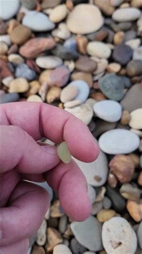 Lucky Double Glass Pebble Find! Yellow 💛 & Cyan 💙 | Beachcombing Treasure
