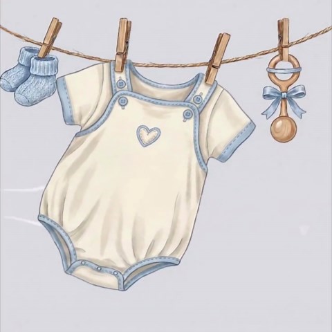 Baby Boy Clothesline Clipart, Clothesline Baby Nursery Clipart, Blue Baby Boy Baby Shower Clothes Line Clip Art, Digital Download - Etsy