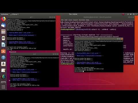 Create Virtual Network for two PC and one router Using Netkit