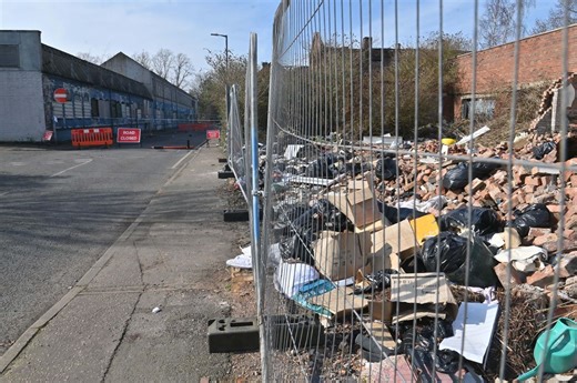 Demolition work at last on rundown buildings which will make way for homes in Willenhall