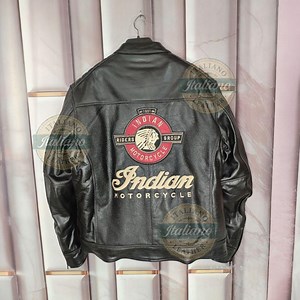 Indian Motorcycle Leather Jacket Men’s Vintage Biker Jacket Genuine Leather Retro Cruiser riding jacket - Etsy
