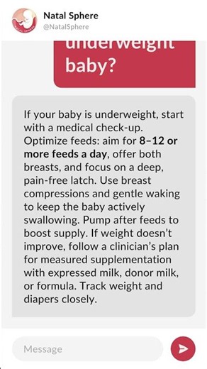 How to breastfeed an underweight baby?