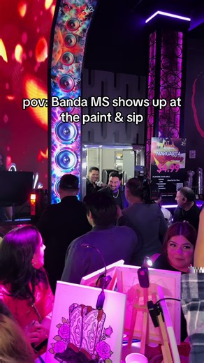 Banda MS Surprises Fans at Paint & Sip in Downey, CA