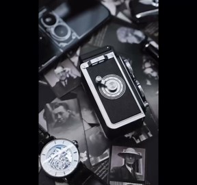 CHUZHAO Digital Camera Retro, Portable TLR Style Twin-Lens Vintage Camera, 12MP Autofocus 1080P FHD Point and Shoot Pocket Vlogging Retro Digital Cameras with16 GB Card for Beginners Teens Boys Girls