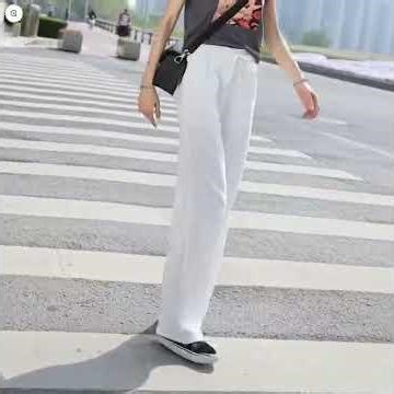 Women’s Ice Silk Wide‑Leg Pants – Summer Trousers.