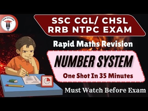 Number System Rapid Revision | Number System For SSC CGL, CHSL | All Concepts Cover | Exam Boosters