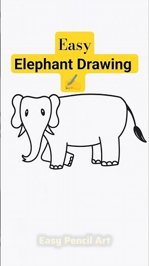 How to Draw An Elephant Step By Step | Easy Elephant Drawing | Hathi kese banaye | हाथी की ड्राइंग