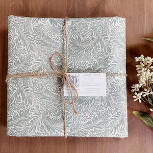 Coated Tablecloth. Green Foliage. - Etsy