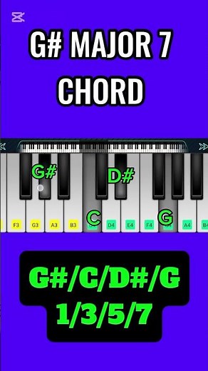 🎵(G# Major 7) Chord For Beginners 🎹#piano #music #song #shorts #youtubeshorts
