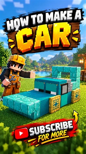How to Build Dinoco Car in Minecraft! 🏎️💙 #creator