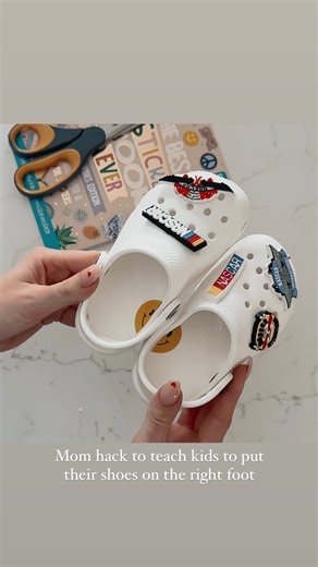 Elizabeth Homen on Instagram: "This is a super easy visual to help kids learn how to put their shoes on the right feet! Our 4 1/2 year-old will be starting kindergarten this year and we needed a way to help her learn how to put her shoes on the right feet. We came across this and it has helped so much! | Amazon find, Amazon must have, Amazon mom, toddler activities, relatable motherhood, ditl, SAHM, stay at home mom, day in the life, toddler mom, mom hack | #playroom #parentingthings #momapprove