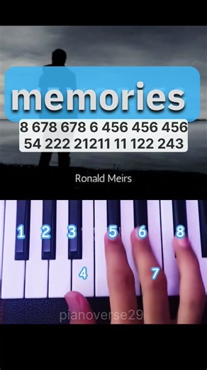 | Memories |(Easy Piano Tutorial) | PianiVerse Music #memories #maroon5