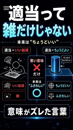 「「適当」って、雑の意味だけじゃない。」 #雑学