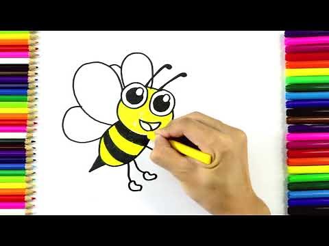 How to Draw a Bumble Bee for Kids | Drawing and Coloring A Bee | Art4Kids