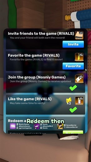 ALL Codes In Rivals Roblox