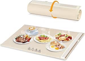 Electric Food Warmers for Parties Buffet, Electric Warming Trays for Food Electric Food Warming Mat Foldable Warming Trays for Food Warmers