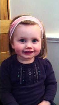 Cute baby learning to speak