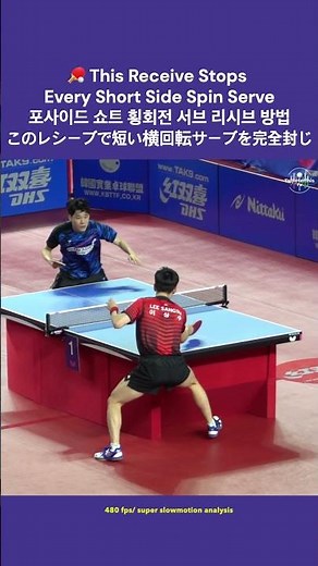 🏓 This Receive Stops Every Short Side Spin Serve 포사이드 쇼트 횡회전 서브 리시브 방법 このレシーブで短い横回転サーブを完全封じ