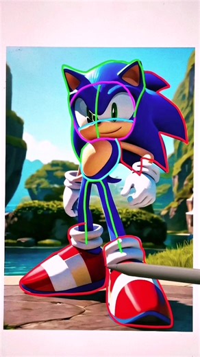 Creative 3D Art Drawing of Sonic the Hedgehog