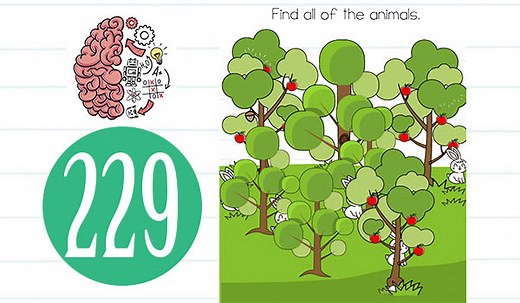 Brain Test Level 229 (NEW) Find all of the animals