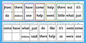 High Frequency Word Bingo