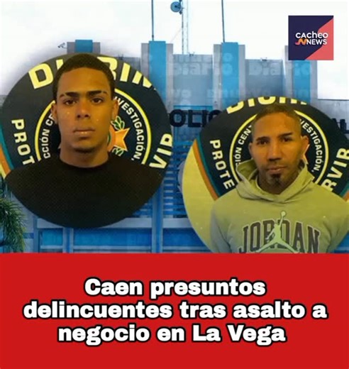 CacheoNews on Instagram: "La Vega. Agentes policiales arrestaron a varios presuntos delincuentes señalados como responsables de un asalto a mano armada en un establecimiento de comida rápida de este municipio. El hecho, que se viralizó en redes sociales, generó indignación ciudadana. Entre los detenidos se encuentran Luis Jordany Encarnación Reyes, alias “Titi”, de 20 años y Fernando Arturo Reinoso Abreu, conocido como “Fernando Lachapel”, acusados de despojar a varias personas de sus pertenenci