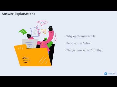 Relative Pronouns Exercise for ESL Students