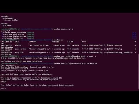 Week1 - Write Dockerfile & Docker Compose, deploy mysql, auth-service #1