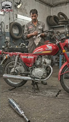 1980s Honda CD 200 Restoration Transformation 🔥 #Shorts