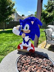 Tall Sonic Inspired Pinata: Handmade Party Decoration (23.5 in Tall) - Etsy