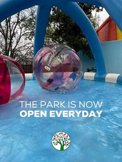 It's summer o'clock at The Park! Join us for a season full of FUN, activities, gatherings, music, and amazing vibes for kids and adults all week long. Weekdays: 12 pm to 7 pm Weekends: 11 am to 7 pm #familydayout #kidsplayground #outdoors #familyouting #watergames #zipline #treehouse | The Park