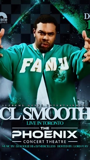 Play De Record on Instagram: "December 19 live at the Phoenix Concert Theatre CL SMOOTH performing all his greatest hits get your Physical tickets at Play De Record or online at eventbrite.ca see you there"