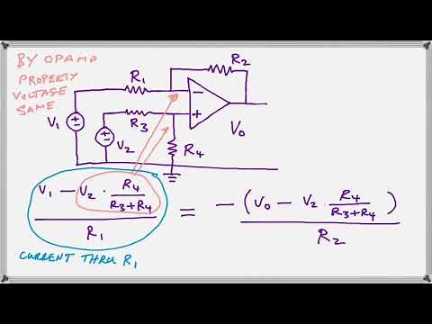 OpAmp Differential Amplifier fully explained