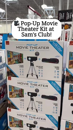 🎥 Pop-Up Movie Theater Kit at Sam’s Club! This includes a projector, screen, speaker, tripod, and carry pouch! A great gift idea or just something to have for family fun! 🥰 Outside movie night anyone?! 🙋🏻‍♀️ It’s such a good deal at only $149!! #samsclub #projector #movies #movienight