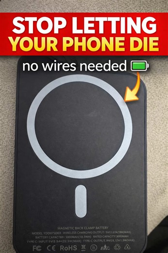 magsafe portable charger power bank | wireless charger for iphone no cords needed | best portable charger for travel and everyday use my phone used to die everywhere… this fixed it 🛒 👉 tap the orange cart #weeklydeals #tiktokshopfinds #techmusthave #iphonehack #portablecharger