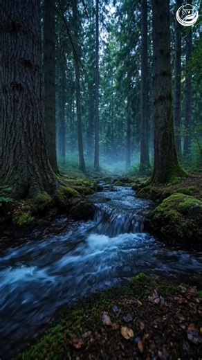 The soothing sound of a stream of water flowing through the forest | #Stream #watersound #relaxing