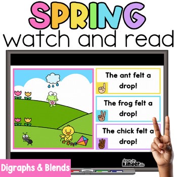 Spring Watch & Read Digraphs Blends Animated Slides Phonics Games Kindergarten